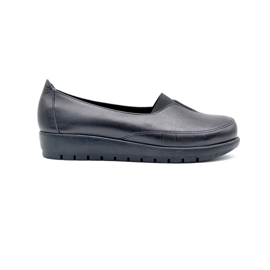ShoeBox Orthopedic slide, 2 cm heel, genuine leather, model 54, black