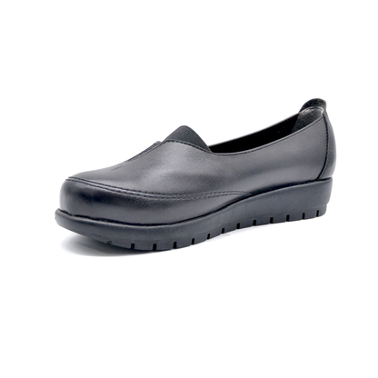ShoeBox Orthopedic slide, 2 cm heel, genuine leather, model 54, black