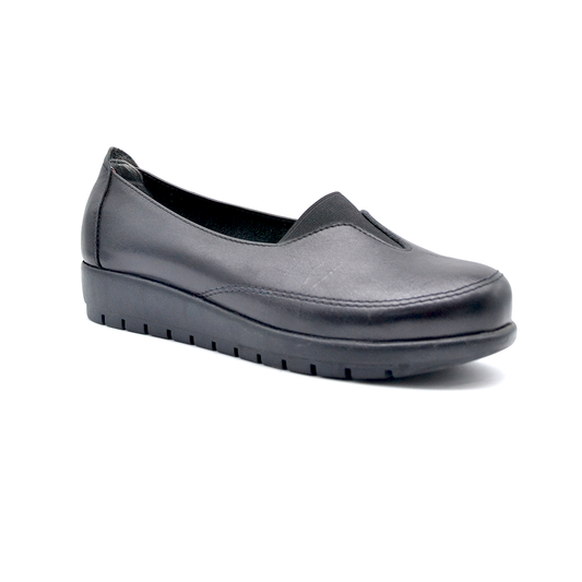 ShoeBox Orthopedic slide, 2 cm heel, genuine leather, model 54, black
