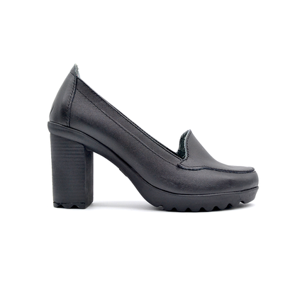 شوبوكس، حذاء كعب طبي، كعب 8 سم، جلد طبيعي، موديل 43، أسود، زاوية 2