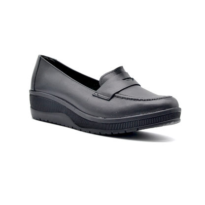 ShoeBox Orthopedic Rocky shoe, 4 cm heel, genuine leather, model 70, black
