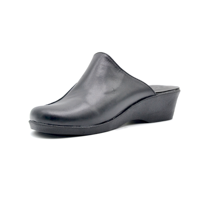 ShoeBox Orthopedic Sabo clog, 3 cm heel, genuine leather, model 72, black