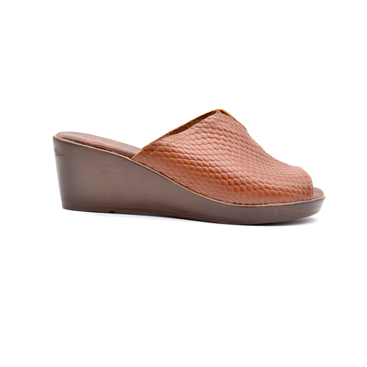 ShoeBox Orthopedic Sabo clog, 6 cm heel, genuine leather, model 83, honey