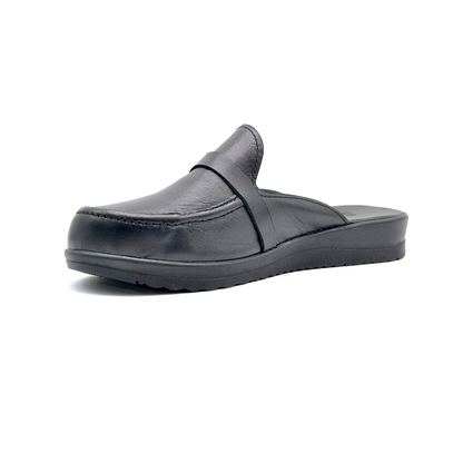 ShoeBox Orthopedic Sabo clog, 1 cm heel, genuine leather, model 99, black